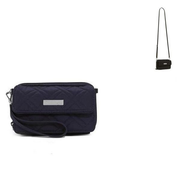 Чистый черный синий браслет сумка женщин мини-кошелек телефон сумка все в одном кошельке