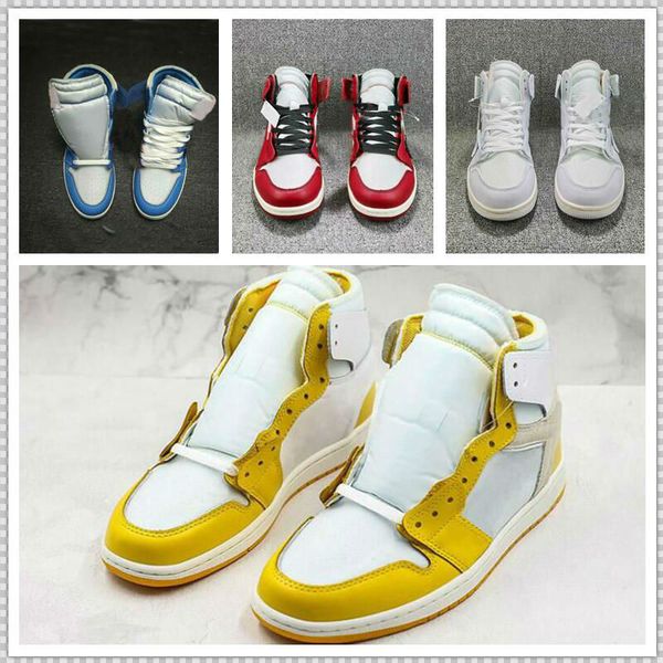

new x 1s 2020 basketball shoes blue white yellow joint skateboard sneakers mens joint chaussures 7-11, White;red