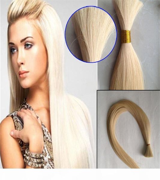 

100g human braiding hair bulk straight brazilian hair bulk blond bulk 100% natural raw hair, Black