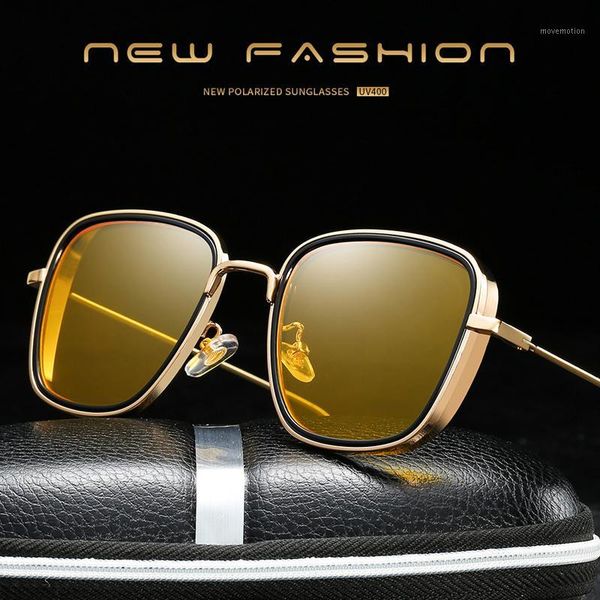 

iboode men vintage metal polarized sunglasses classic brand sun glasses coating lens steampunk driver eyewear for men/women1, White;black