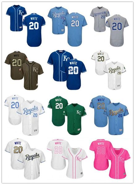 

пользовательские канза город имя королевского отпуска № 20 фрэнк белый бейсбол джерси мужчины женщины молодежные майки, Black