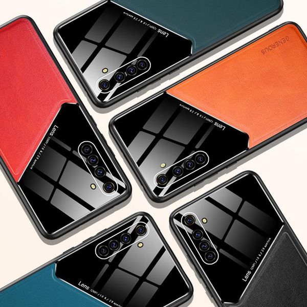 

luxury silicone car magnetic holder phone case for realme 6 c11 c3 xt x ultra-thin leather camera protection cover wmtexe yyysports