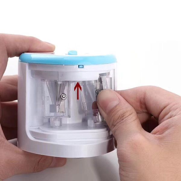 

2020 new automatic pencil sharpener two-hole electric switch pencil sharpener stationery home office school supplies