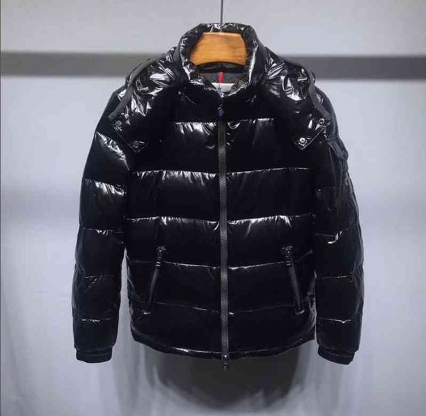 

french designer monclair down jacket 90% goose diagonal zipper men's hooded fluffy short parka women's black warm coat m-3xl