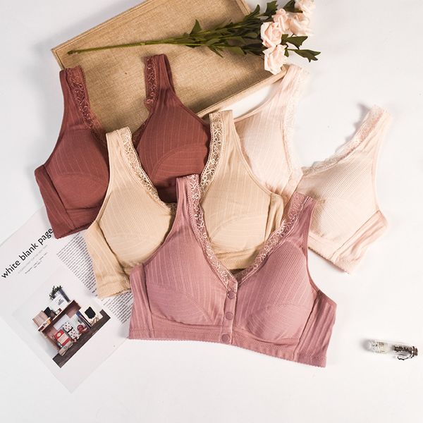 

cotton pregnant women underwear maternity nursing bra breastfeeding bra lj200917, White