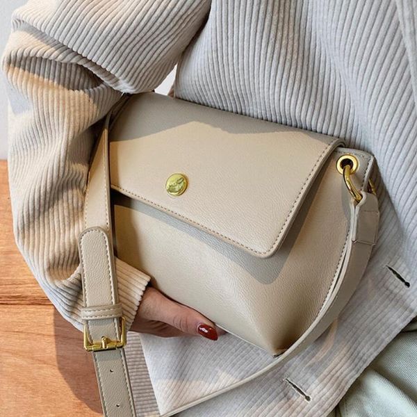 

shoulder bags solid color crossbody bag 2021 fashion high-quality pu leather women's designer handbag high capacity messenger