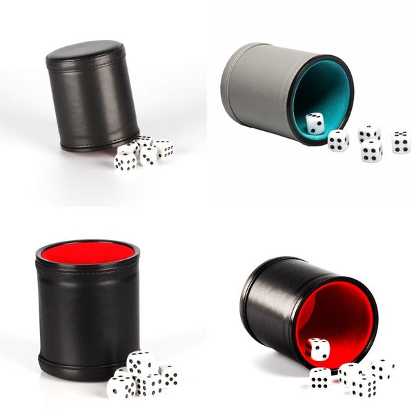 

dice cup set pu leather whiskey bar pu leather sieve cups game party props 8 5oj uu
