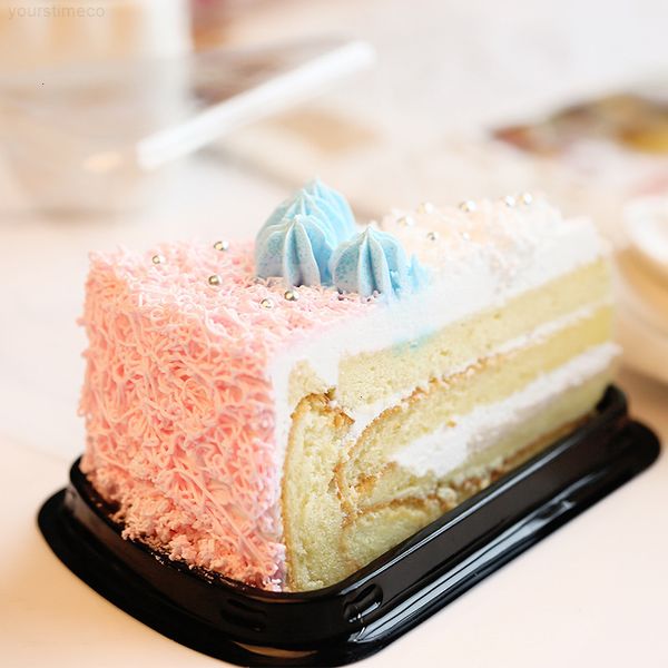 

cheese disposable uptake transparent plastic triangle 1000pcs=500sets cake box for pastry bakery dessert boxes