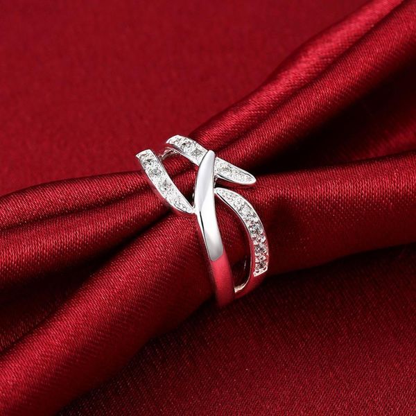 

princess style cubic zirconia silver ring women lady gift jewelry engagement wedding party with austrian crystal cute noble r857 h bbyfgr