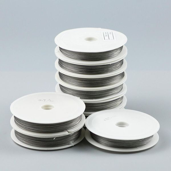 

jhnby 0.3~1.0mm thin stainless steel wire beading rope cord thread string for diy necklace bracelets jewelry making diy findings bbyfnc