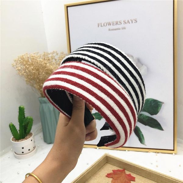 

hair accessories cashmere wool band wide headbands solid flower stripe light hairbands set for women head wrap girls tiara elegant headwear