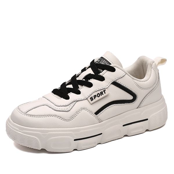 

casual light comfort flats new fashion classic white shoes outdoor sneakers all-match hipster women shoe c1212, Black;white