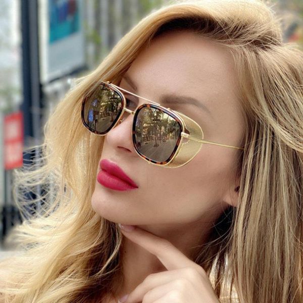 

sunglasses brand design steampunk fashion men women vintage punk sun glasses uv400 shades eyewear, White;black