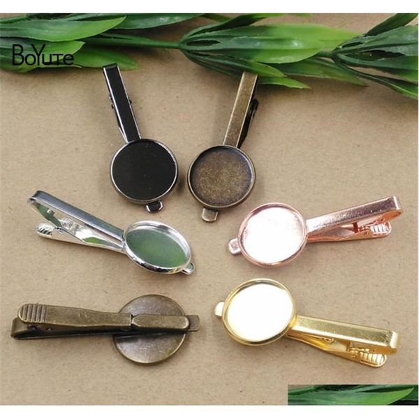 

boyute 10pcs 7 colors plated round 16mm 18mm 20mm cabochon base diy tie clip blank tray bezel jewelry findings components(gbr) xi7sq, Silver