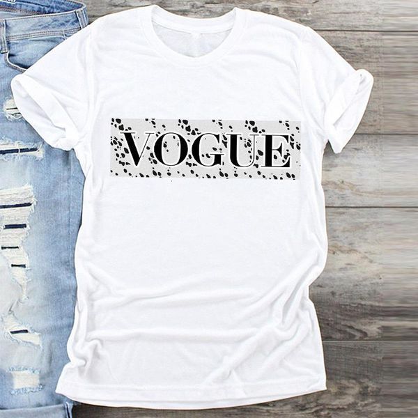 

women letter printing leopard 90s casual style clothing print clothes graphic t shirt ladies female tshirts tee t-shirt, White