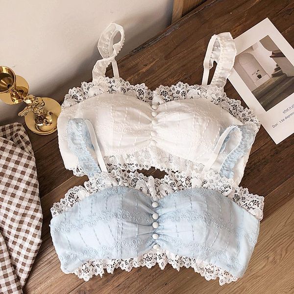 

bras sets adjustable shoulder strap bra set princess relief lace wire lingerie cotton tube underwear fairy home service, Red;black