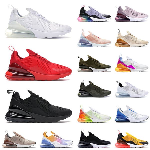 

selling 2021 new 27c running shoes classic triple black all white university red mens womens summer gradient 270s barely rose trainers, White;red