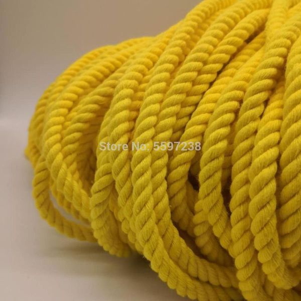 

diy шнур-8мм крученой хлопковой веревки 3 strands- желтый цвет строки для ремесленной ручной работы проекта, Black;white