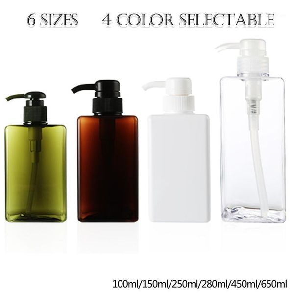 

square shaped petg pump refillable bottle bath lotion shampoo container portable living and travel essential supplies1