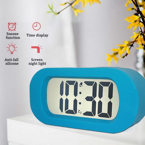 

other clocks & accessories lcd digital alarm clock weather forecast night light with adjustable snooze fuction misic sound backlight display