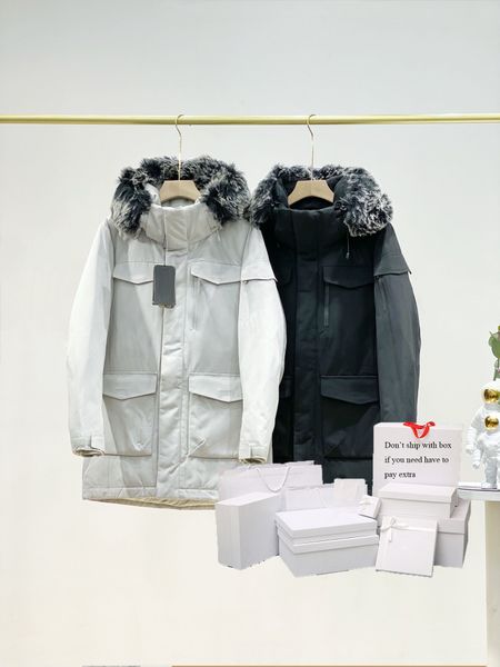 

parkas женщины осень вниз куртки меховые воротник письмо узор верхняя одежда женские длинные пальто мода куртки мужские топы, Black