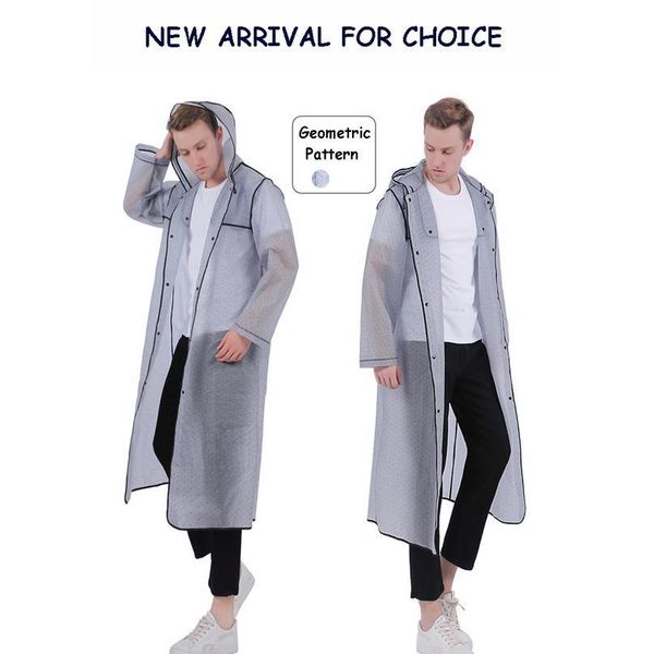 

men women long thick rainwear universal rain coat waterproof poncho hiking tour raincoat hooded bbylut