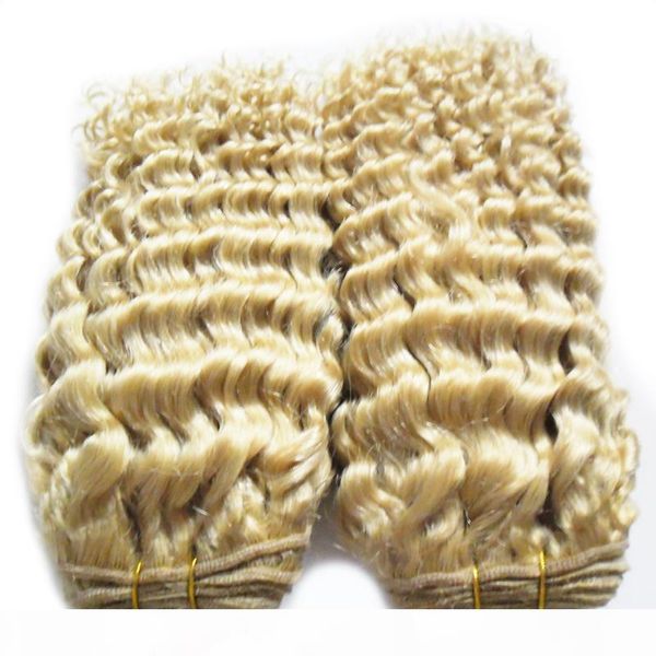 

kinky curly brazilian curly wave human hair weaves 2pcs brazilian hair bundles virgin hair 8-30inch blonde color, Black