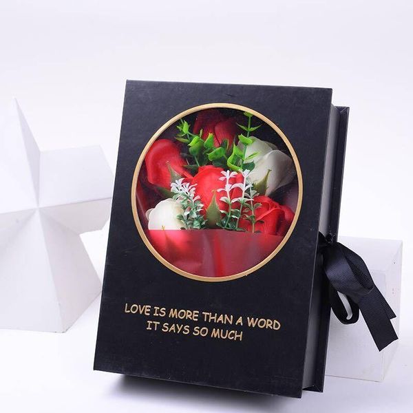 

1pcs eternal rose soap flower creative valentine's day gift preserved rose flowers soaps bouquet gift box festival party1