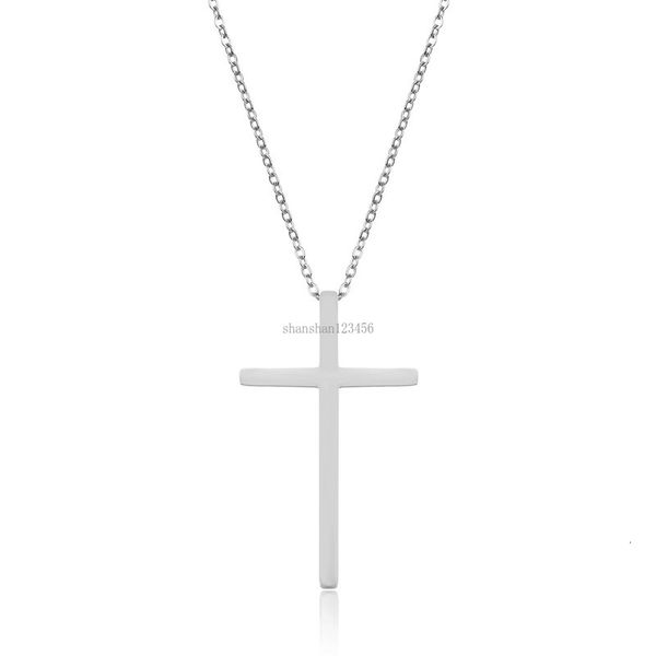 

gold jesus necklace simple stainless steel cross pendant for women men fashion jewelry will and sandy gift