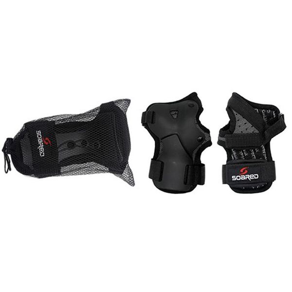 

wrist support soared 1 pair adjustable snowboarding gloves guard pad brace m with skiing armfuls hand protection s, Black;red