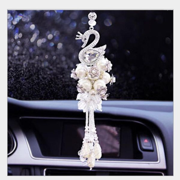 

car pendants high-end swan pendants crystal car crystal ornaments1