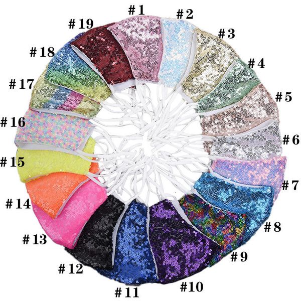 

fashion bling face double layer summer breathable sunscreen masks sequins cycling mask ing