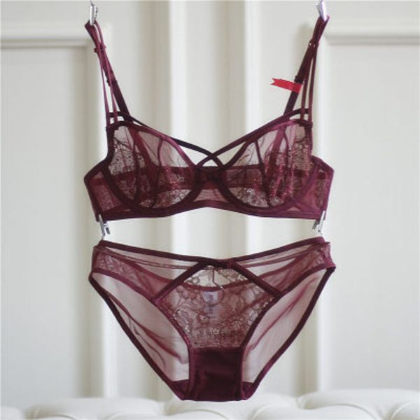 

romantic embroidery transparent women bra and panty set ultrathin cup bras big size underwear sets fashion ladies lingerie c1212, Black;white