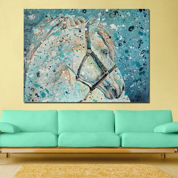 

abstract wall art animal posters and prints watercolor horse oil painting wall pictures for living room kids room modern home decor
