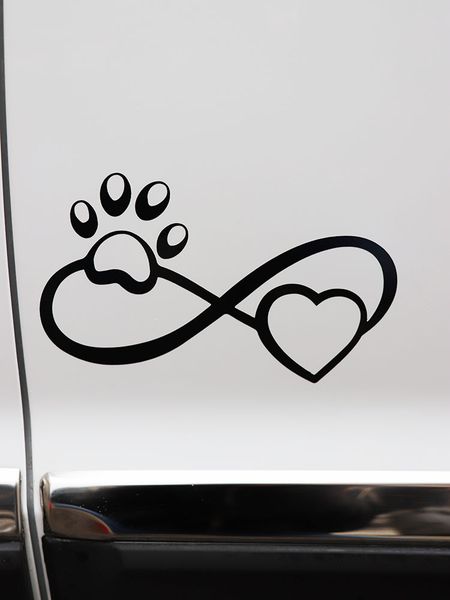 

19.1*12cm footprints car sticker love vinyl decal creative black/silver zj4-0130