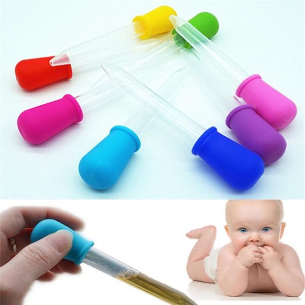 

1pcs 5ml clear sile baby medicine feeder dropper graduated pipette liquid food dropper school lab supplies rand bbyufy