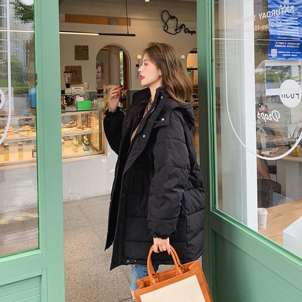 

wet cato jas long women winter plus for coat clothes fat size warm parka hooded female olfwl, Black