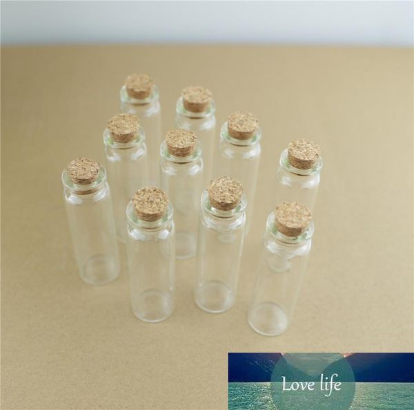 Bottiglie di vetro da imballaggio mini da 15 ml con vasetti di sughero per artigianato fai-da-te Piccolo regalo di nozze trasparente