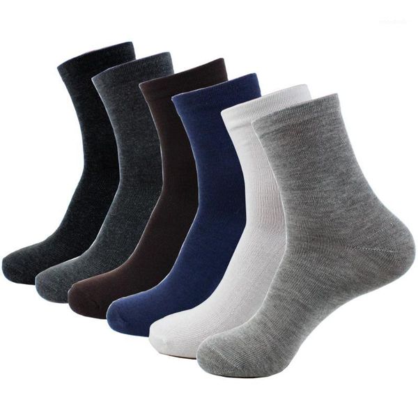 

wholesale- good elasticity new autumn winter warm socks casual style black gray white 6 colors fitted classical sock for men