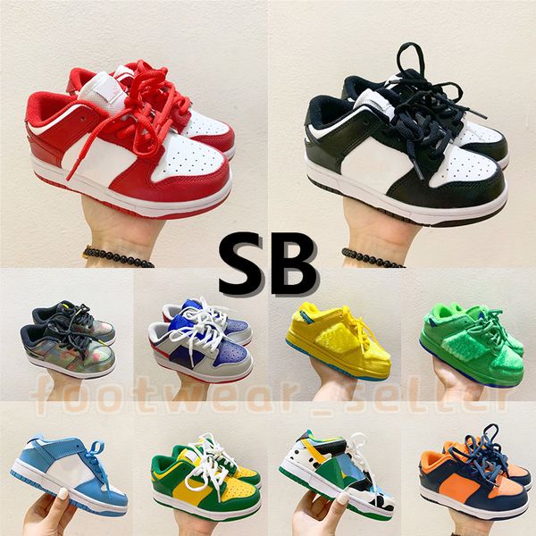 

low kids sb trainers bear chicago panda dunks children sneakers dunky pink girls boys skate running shoes toddler infant luxurys designers