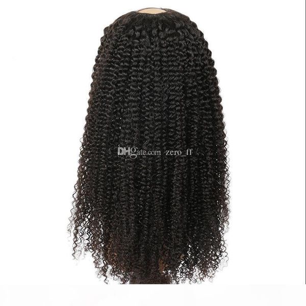 

kinky curly u part wig hair 100% unprocessed peruvian hair u part wigs kinky curly u-part wig for black woman, Black;brown