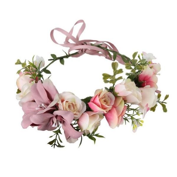 

wedding bride flower wreath headdress jewelry kid party floral garlands bridesmaid headband pgraphy jewelry hair acc qyldkq