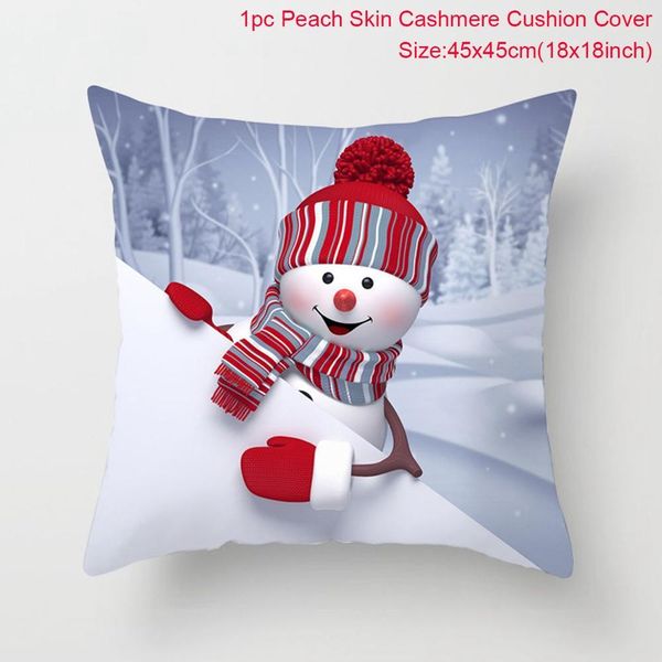 

45x45cm christmas cushion cover merry christmas decoration for home 2020 christmas ornaments navidad xmas happy new year 2021 wmtvox