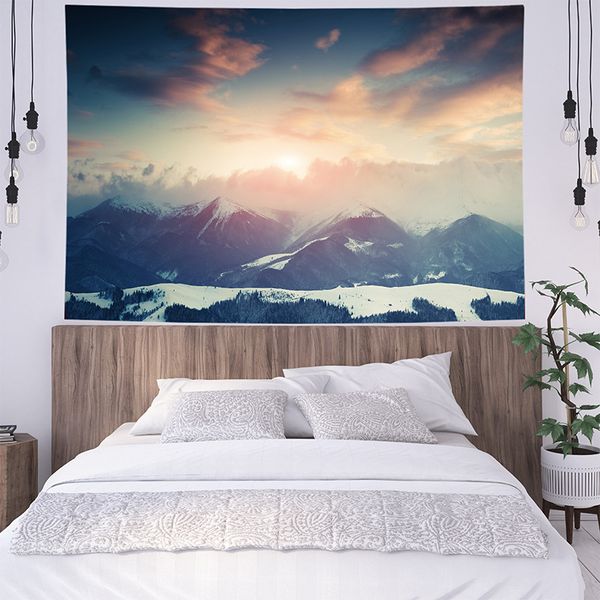 

небольшой свежий пейзаж гобелен гобелен для спальни украшения ткани комнаты тумбочка стены ткань для дома меблировка ткань 100 * 70см