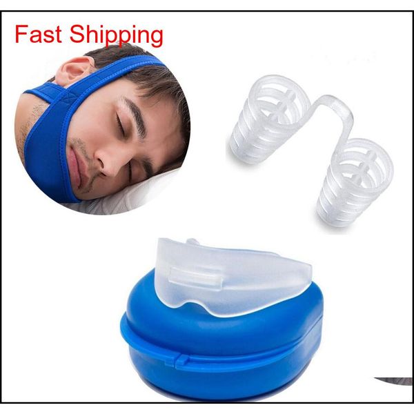 

new anti snoring belt chin strap care sleep nasal dilators mouth guard 4pcs anti-snore solutions s qylafs yh_pack