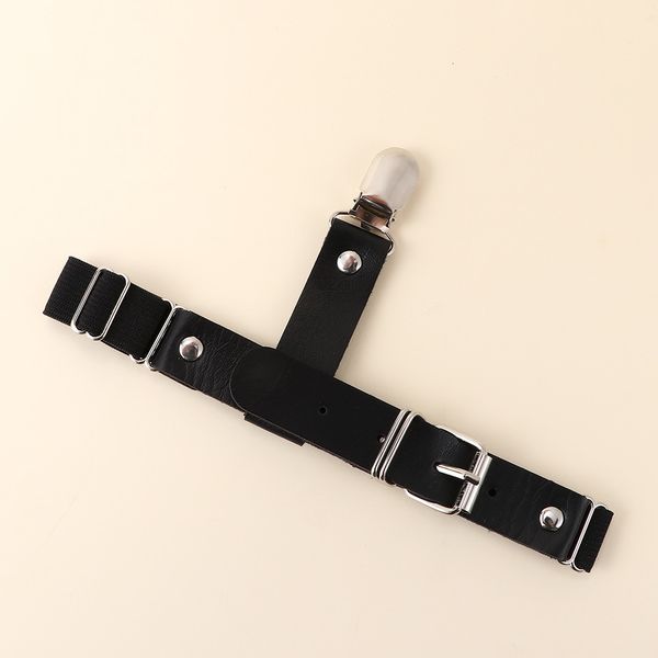 

1pc lady punk gothic leather suspenders socks leg ring thigh stocking elastic garter belt, Black;white