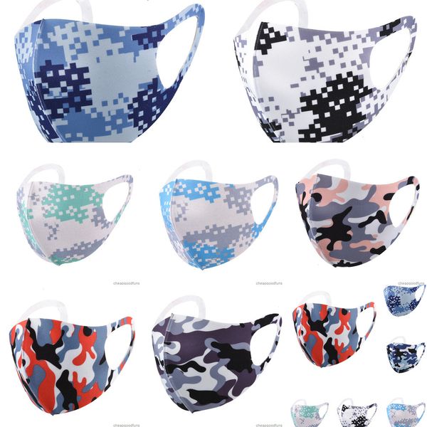 

udr84carmo reusable face mask printed cartoon camouflage custom ice silk sunscreen dustproof and breathable luxury masks 5