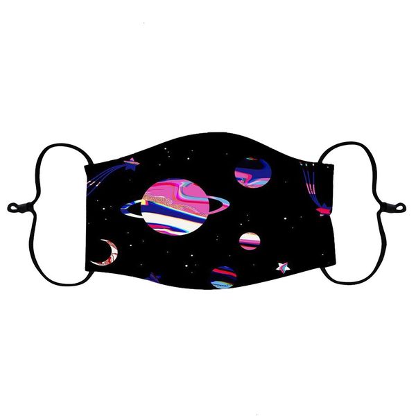 

2021 cloth type children's mask cotton washable dust-proof planet cartoon star river plug-in filter 5aq2qs