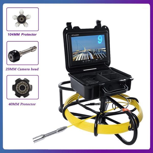 

sewer 23mm snake tube 20m cable 1000tvl lens 9inch monitor industrial pipe drain inspection1