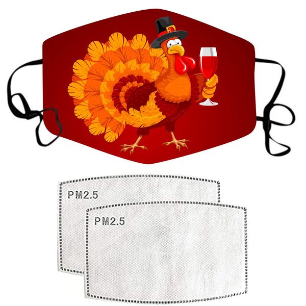 

день благодарения маска для лица респиратор mascaras с активированным углеродным фильтром печать ткани маска для лица mascarilla 128 bbyodw